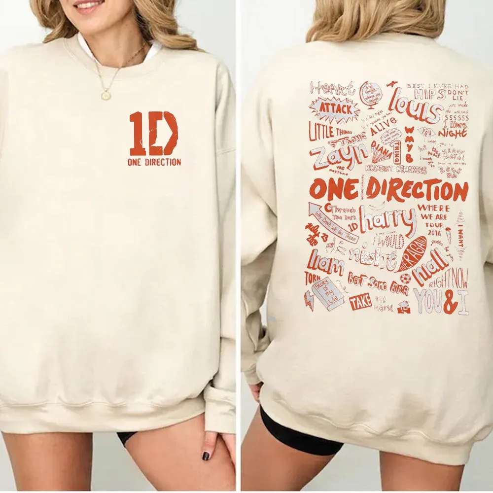 Heidi Mode | One Direction Crewneck Hoodie Alle Alben